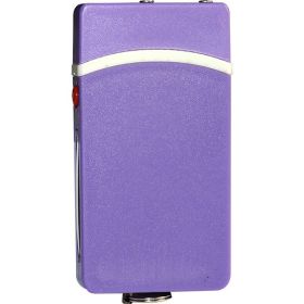 Fang Keychain Stun Gun  Flashlight with Battery Meter Purple