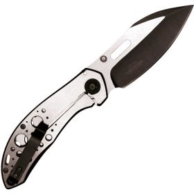 Assisted Open Folding Pocket Knife with Black Trim