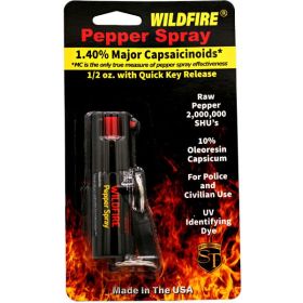 Wildfire 1.4% MC 1/2 oz pepper spray belt clip release keychain