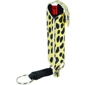 Wildfire 1.4% MC 1/2 oz pepper spray  leather holster  keychain