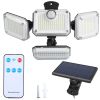 Solar Lights Outdoor Motion Sensor Solar Panel 4 Heads 333Pcs
