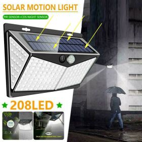 208 LED Solar Power Light Motion Sensor  Yard Garden Wall