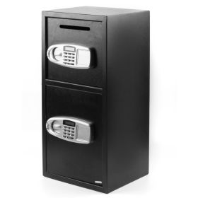 Double Door Iron Security Lock Digital Cash  Safe Depository Box