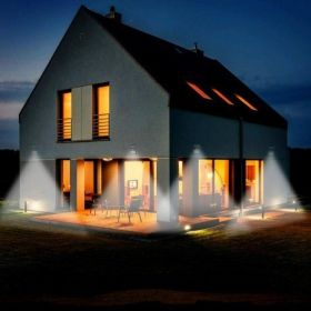 4 Pcs  LED Solar Lights Motion Sensor Wall Lights Garden Path