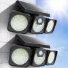 Solar Flood Light Outdoor 218 LED 2000LM 270¬∞Adj 3 Heads