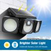 Solar Flood Light Outdoor 218 LED 2000LM 270¬∞Adj 3 Heads