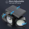 Solar Flood Light Outdoor 218 LED 2000LM 270¬∞Adj 3 Heads
