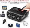 1+3 Car smoke lighter, car refrigerator charging power supply,