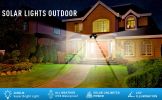 Solar Flood Light Outdoor 218 LED 2000LM 270¬∞Adj 3 Heads