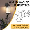 Dusk to Dawn Sensor Outdoor Wall Light  Aluminum Wall Sconce