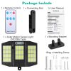 Solar Wall  Remote Control Wireless Lamps IP45 Waterproof