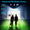 300 LED Motion Sensor Outdoor Lights 5 Heads 360  Adj. 2Pack