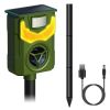 Solar Ultrasonic Animal Repeller   Light USB Charge Motion
