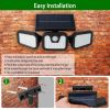 Solar Wall  74 LEDs 3 Adjustable  Motion Sensor Flood Light IP65