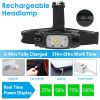 Rechargeable MotionSensor Headlamp 9 Modes PhoneCharging