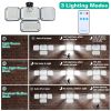 Solar Lights Outdoor Motion Sensor Solar Panel 4 Heads 333Pcs