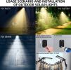 2Pack Solar Lights 48LED Waterproof Motion Sensor 3 Modes