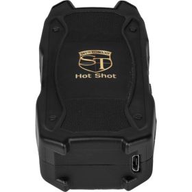 Hot Shot stun gun with flashlight Battery Meter Black