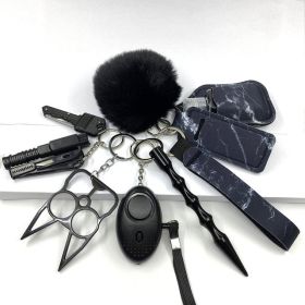 C Personal Safety Survival Women Alarm  Self Defense Keychain (style: Style13)