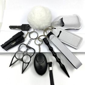C Personal Safety Survival Women Alarm  Self Defense Keychain (style: Style14)