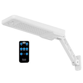 Solar Wall Light Outdoor 60LEDs PIR Motion Sensor (Color: White)