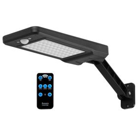 Solar Wall Light Outdoor 60LEDs PIR Motion Sensor (Color: Black)