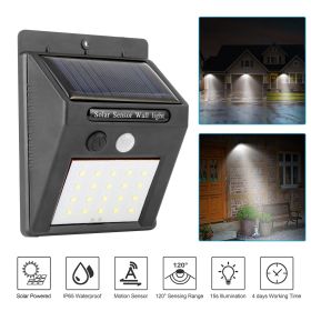Solar Light 20 LEDs Outdoor PIR Motion Sensor Lights IP65 (Color: Black)
