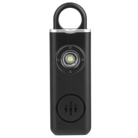 Rechargeable Personal Safety Alarm Portable 130dB  Siren (Color: Black)