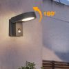 Inowel Wall Light Outdoor PIR Sensor LED Round Wall Sconce