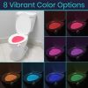 1pc Motion Activated Toilet Night Light; 8 LED Viv Color Options