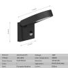 Inowel Wall Light Outdoor PIR Sensor LED Round Wall Sconce